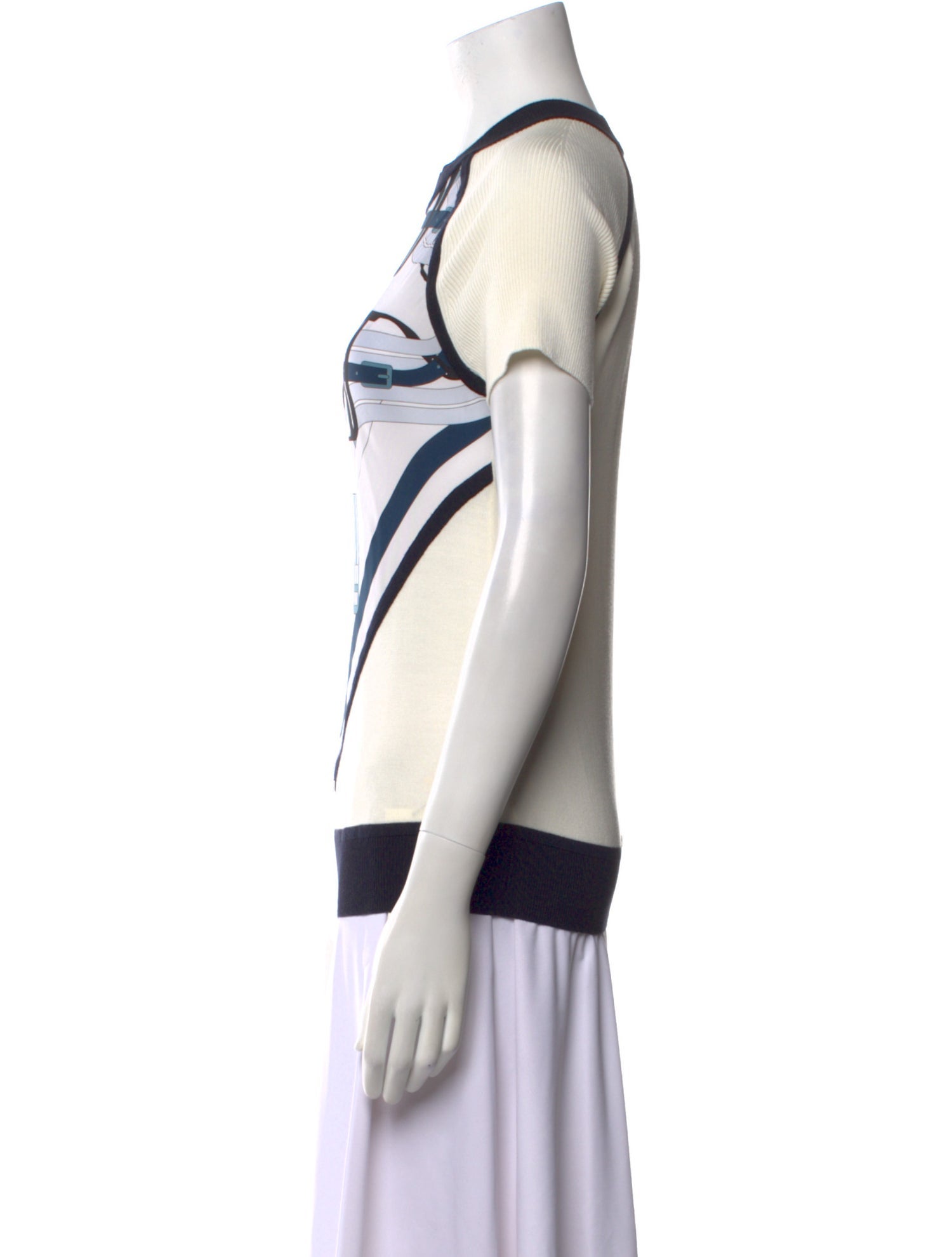 Hermès Silk Graphic Print T-Shirt